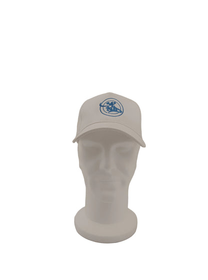 Casquette homme face brodée blanche/bleu 100% coton bio-34 Degrés Sud 